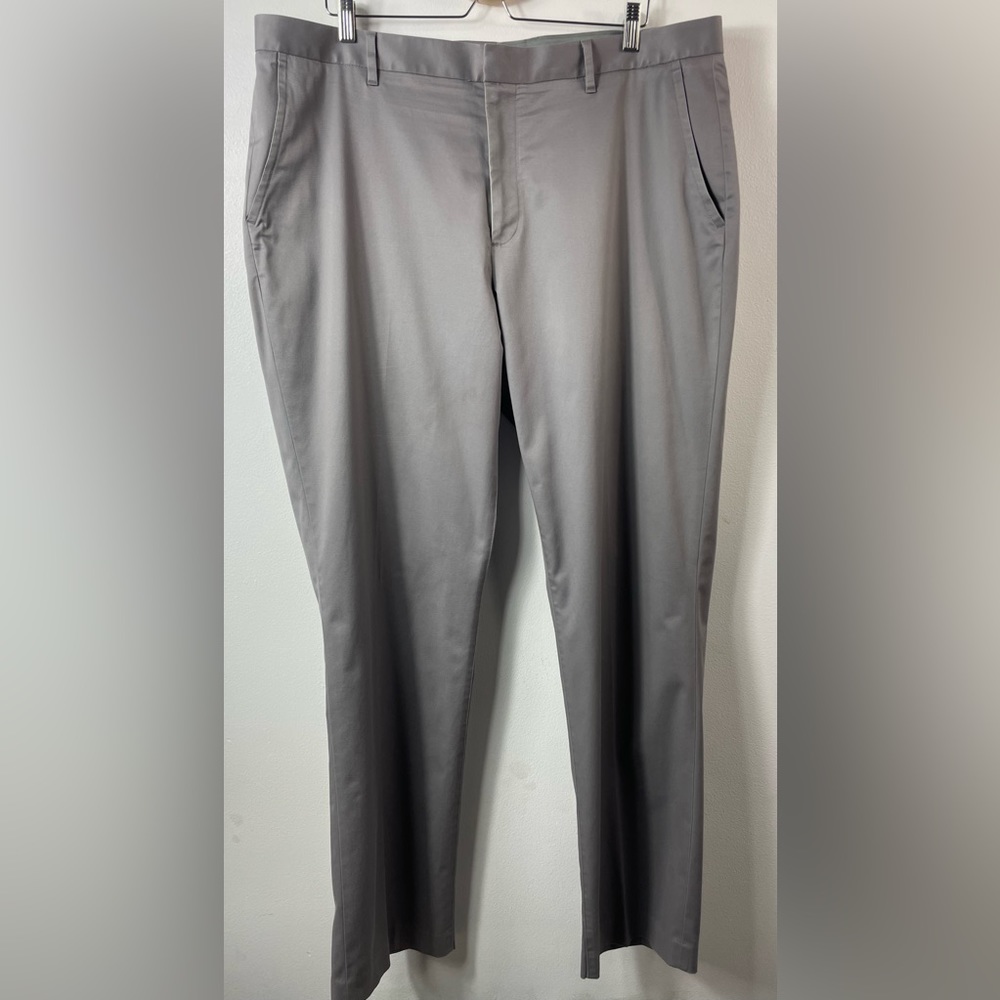 Bonobos Men's Gray Straight Fit Weekday Warrior Dress Pants Size 40Wx32L